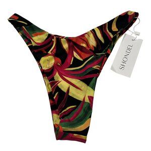 Shondel Cupid Bikini Bottoms in Black Lotus